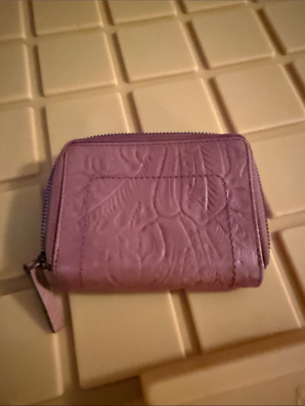 Brown Embossed Compact Wallet - Picture 6 of 6